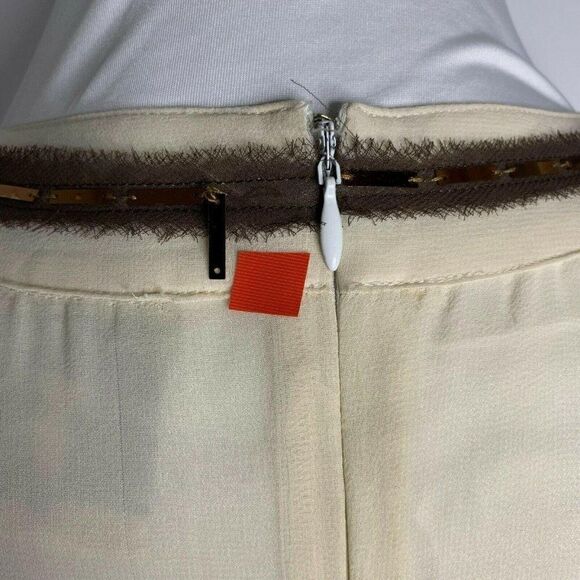 Esthers Archive Silk Sequined Shift Dress M Cream - Picture 9 of 10